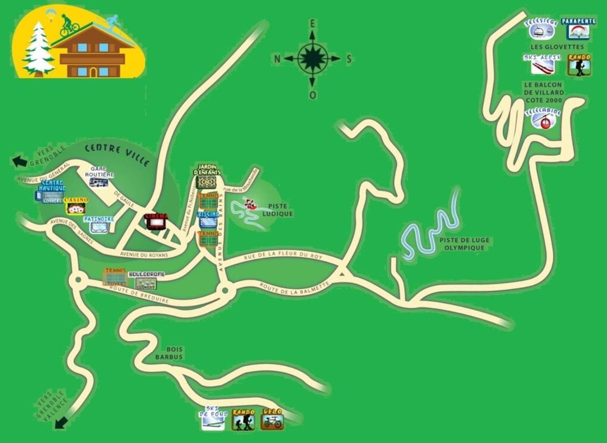 STUDIO CHALEUREUX aux pieds des pistes de ski des Glovettes Villard-de-Lans Eksteriør billede